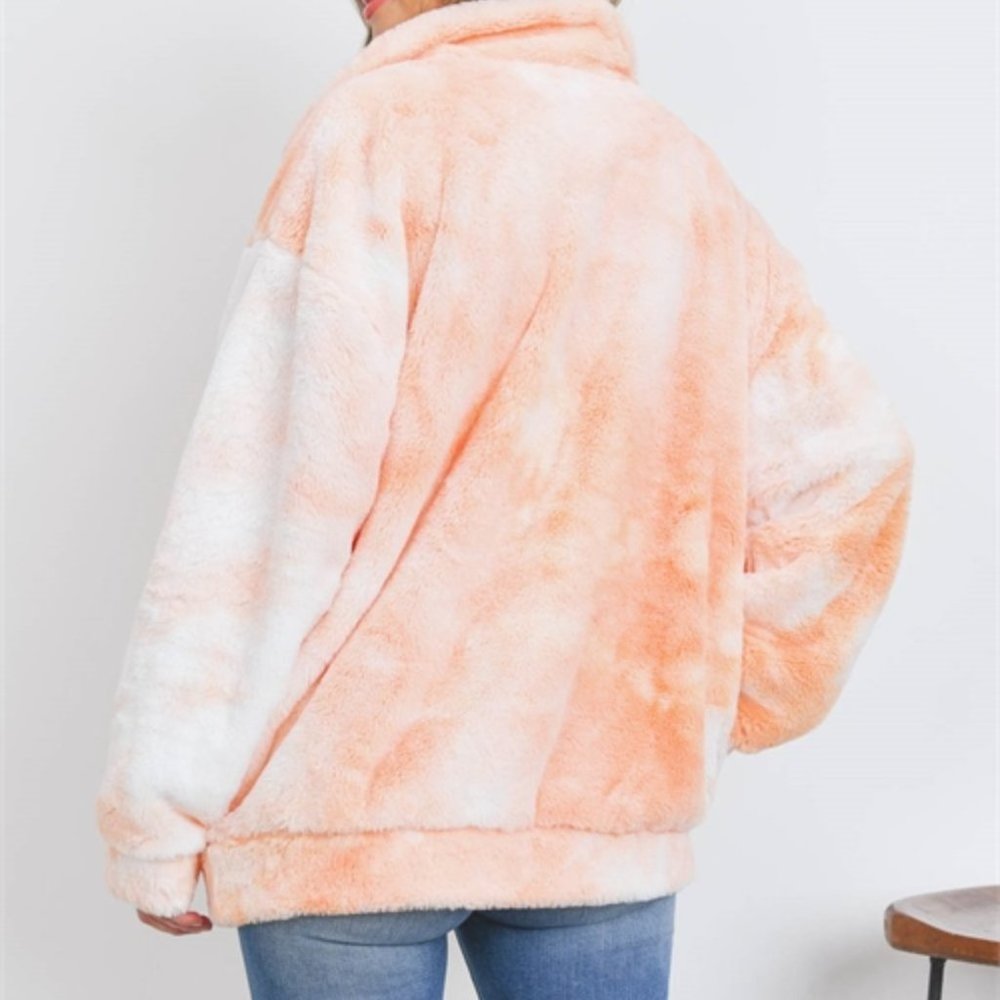 BOHO DOLLZ Teddy Sherpa Jacket peach - Picture 7 of 7
